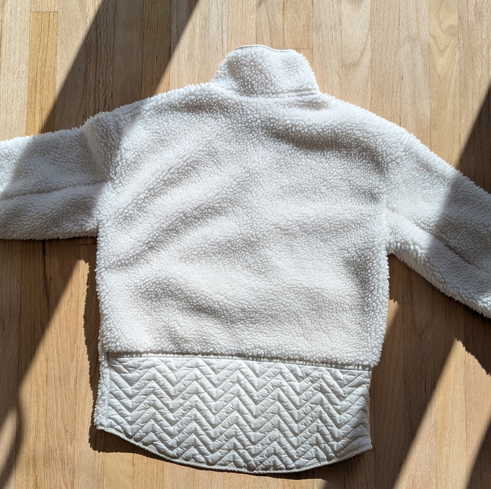 Athleta Sherpa Half Snap Sweatshirt Jacket (Size XS) - Picture 6 of 6